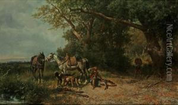 Jager In Der Maremma Oil Painting - Andras Markos