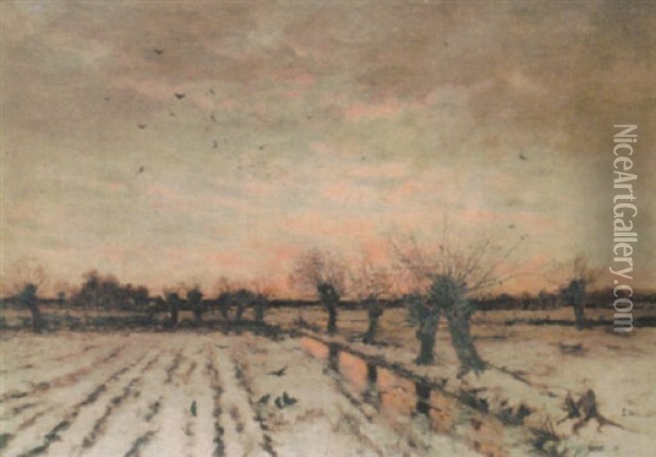 Winter Oil Painting - Ludwig Munthe