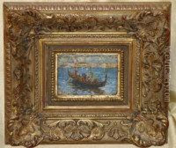 Venetian Scenes Oil Painting - J. Navarro