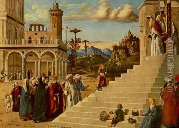 Presentation of the Virgin at the Temple Oil Painting - Giovanni Battista Cima da Conegliano