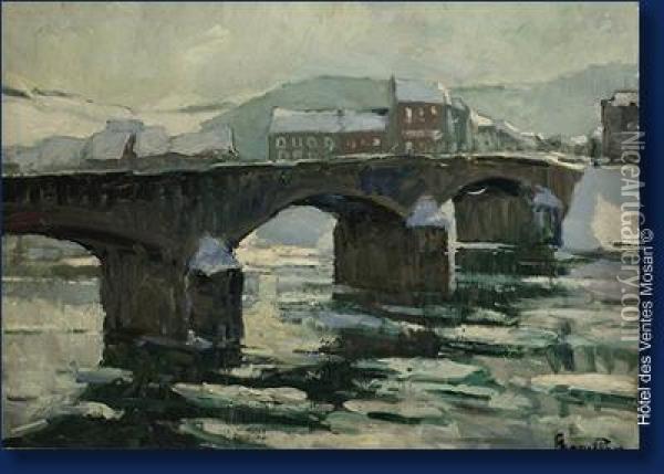 Le Pont D'esneux Oil Painting - Georges Bouillon