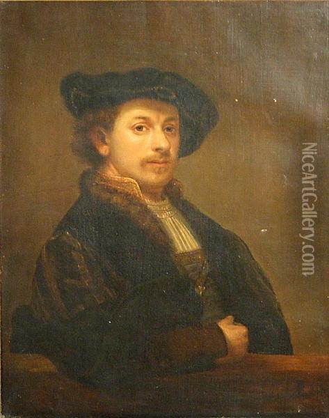 Self Portrait At The Age Of 34 Oil Painting - Rembrandt Van Rijn