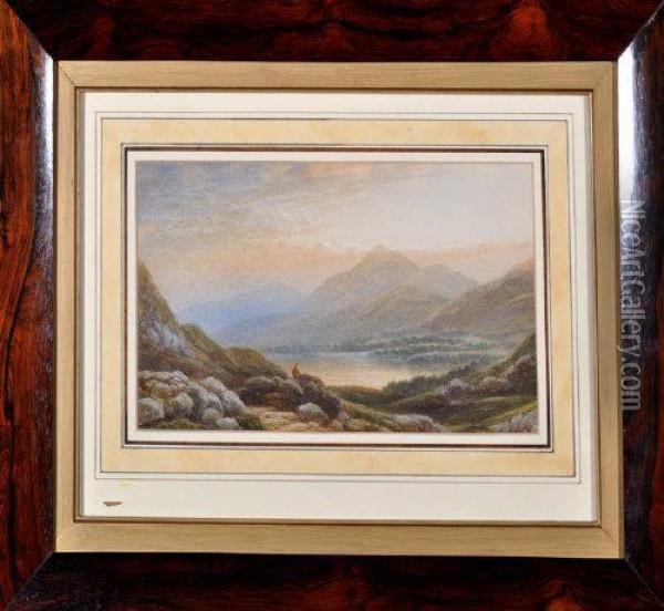 Buttermere, Cumberland Oil Painting - Thomas Harper