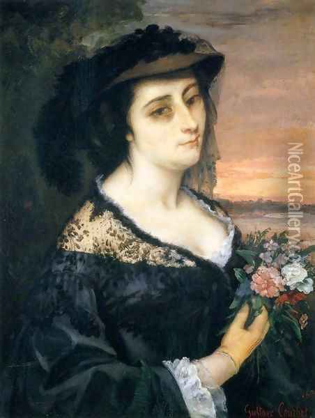 Portrait of Laure Borreau Oil Painting - Gustave Courbet