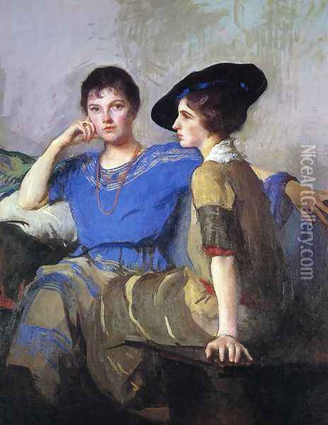 The Sisters Oil Painting - Edmund Charles Tarbell