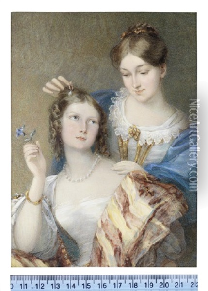 The Daughters Of Alexander Barclay Oil Painting - Cornelius Beavis Durham