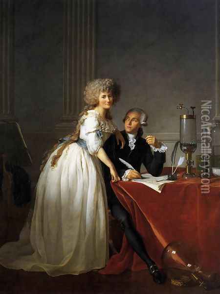 Portrait of Antoine-Laurent and Marie-Anne Lavoisier 1788 Oil Painting - Jacques Louis David