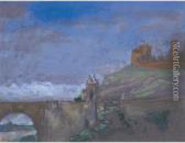 Toledo Ii Oil Painting - Arthur Bowen Davies