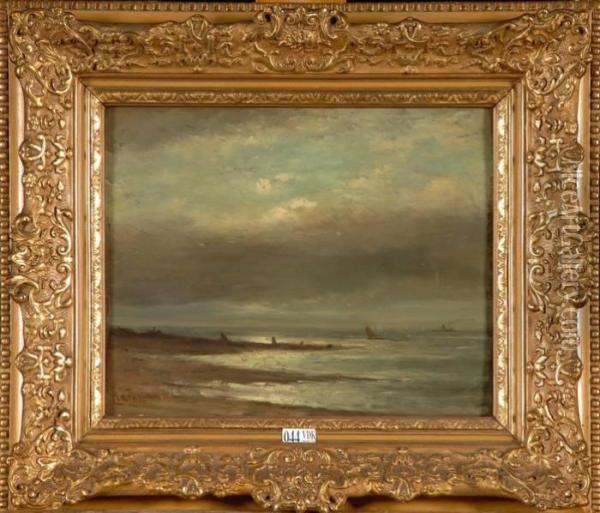 Marine Au Crepuscule Oil Painting - Louis Artan De Saint-Martin