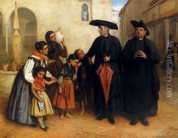The Favourite Priest Oil Painting - John Bagnold Burgess