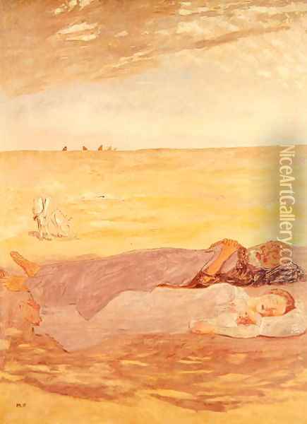Rest on the Flight to Egypt, 1912 Oil Painting - Max Klinger