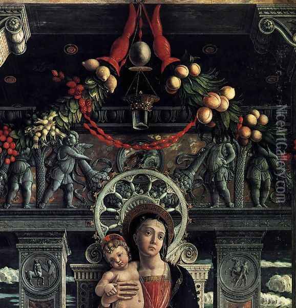San Zeno Polyptych (detail-2) 1457-60 Oil Painting - Andrea Mantegna