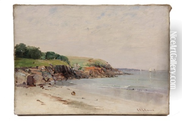 Swampscott Coast Oil Painting - Charles Edwin Lewis Green