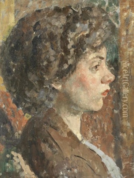A Model, Oxford Oil Painting - Francis Ernest Jackson