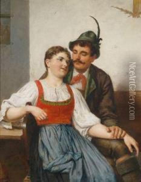 Das Liebespaar Oil Painting - Eduard Kasparides