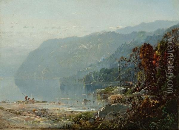 Blue Mountains Oil Painting - William Louis Sonntag