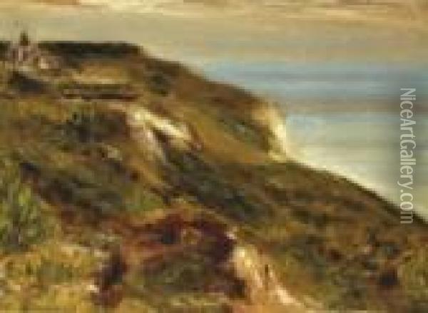 L'eglise De Varengeville Et Les Falaises Oil Painting - Pierre Auguste Renoir