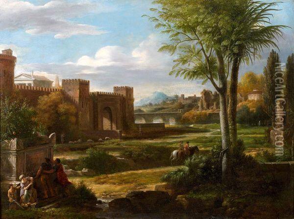 Paysage Des Environs De Rome Oil Painting - Pierre-Henri de Valenciennes