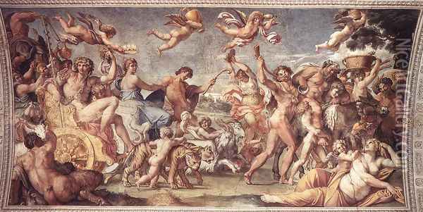 Triumph of Bacchus and Ariadne Oil Painting - Annibale Carracci