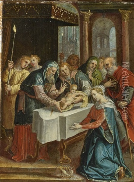 The Presentation Of Christ Oil Painting - Ambrosius Francken the Elder
