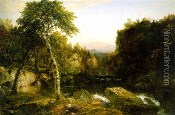 Franconia Mountains Oil Painting - John Frederick Kensett