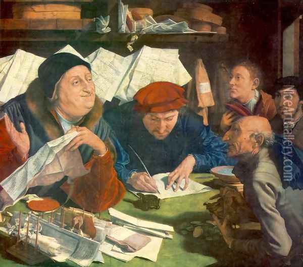 Tax Collector 1542 Oil Painting - Marinus van Reymerswaele