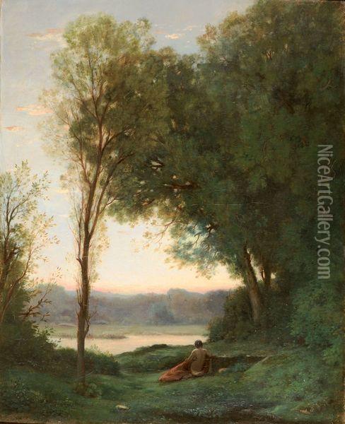 Solitude Oil Painting - Theophile Narcisse Chauvel