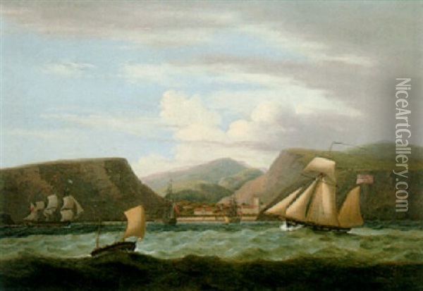 Off St. Helena Oil Painting - Thomas Luny