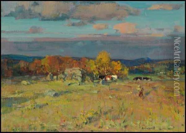 Autumn Evening Oil Painting - Peleg Franklin Brownell