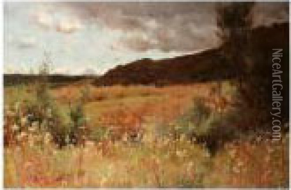 Moorland Landscape Oil Painting - Frederick William Jackson