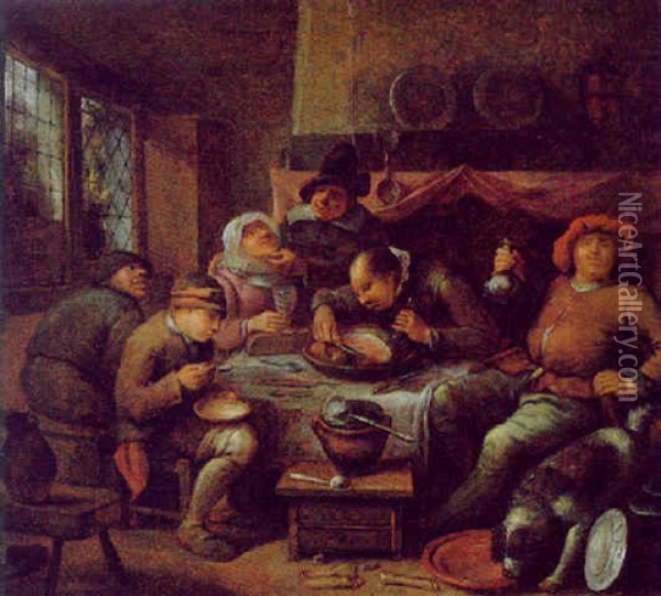 Die Fette Kuche Oil Painting - Egbert van Heemskerck the Younger