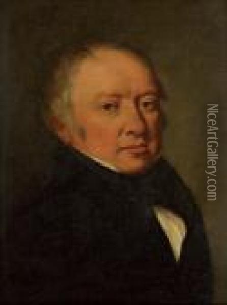Portrait De Jean Conrad Hottinguer (1764-1841) Oil Painting - Louis Leopold Boilly