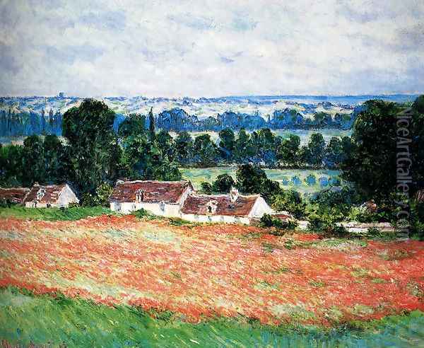 Field Of Poppies, Giverny Oil Painting - Claude Oscar Monet
