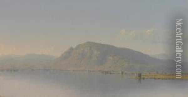 On The Hudson River Oil Painting - Sanford Robinson Gifford