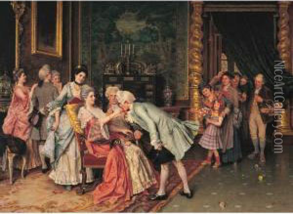 The Courtiere Oil Painting - Arturo Ricci