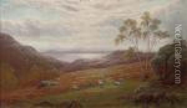 A Peep Of Windermere, Westmorland Oil Painting - William Mellor