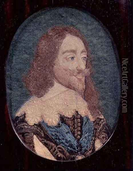 Portrait of Charles I 1600-49 Oil Painting - Wenceslaus Hollar