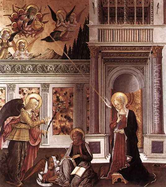 Annunciation 1455-60 Oil Painting - Benedetto Bonfigli