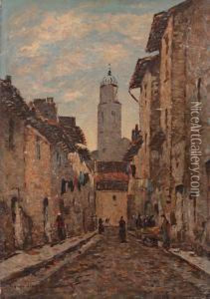 Rue D'aix En Provence Oil Painting - Louis Braquaval