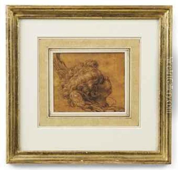 Head Of A Cherub Oil Painting - Michel Corneille II