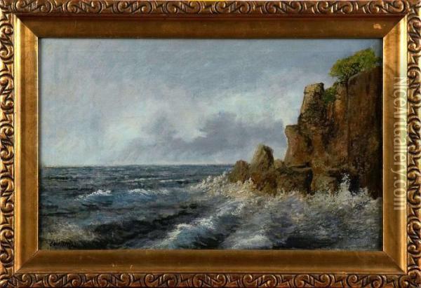 Kustlandskap Oil Painting - Carl Nielsen