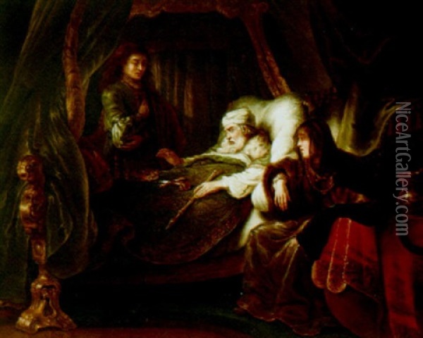David's Dying Charge To Solomon Oil Painting - Ferdinand Bol