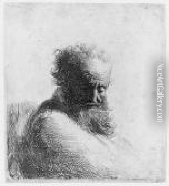 Rembrandt
Bust Of An Old Bearded Man, Looking Down, Three Quarters Right (b.,holl. 260; H. 47; Bb. 31-e) Oil Painting - Rembrandt Van Rijn