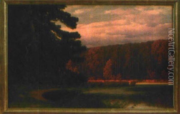 See Am Rande Eines Herbstlichen Waldes Oil Painting - Rudolf Hellgrewe