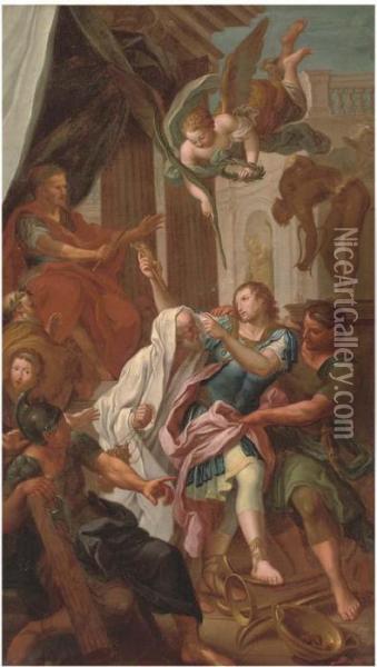 The Martyrdom Of A Roman Soldier Oil Painting - Carlo Maratta or Maratti