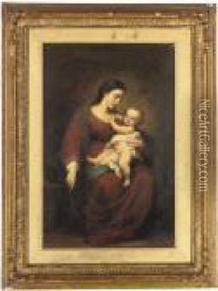 Virgin And Child Oil Painting - Bartolome Esteban Murillo