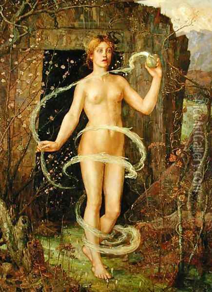Spring Witch, c.1880 Oil Painting - George Wilson