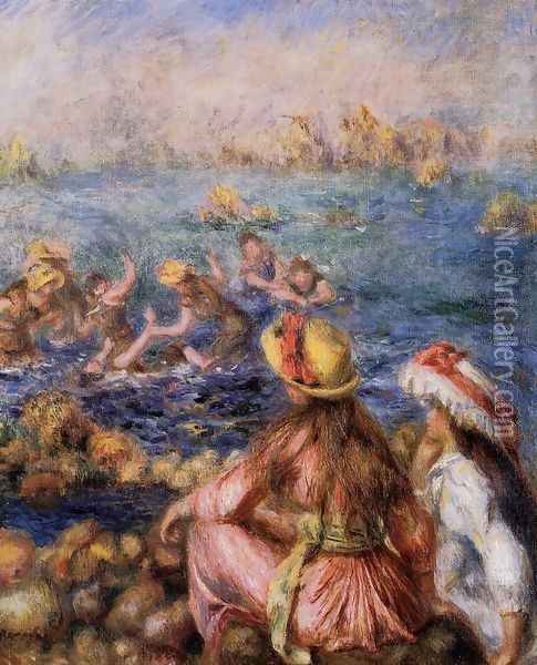 Bathers 3 Oil Painting - Pierre Auguste Renoir