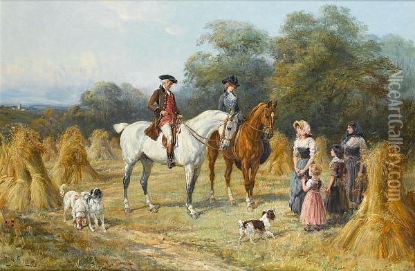 A Successful Harvest Oil Painting - Heywood Hardy