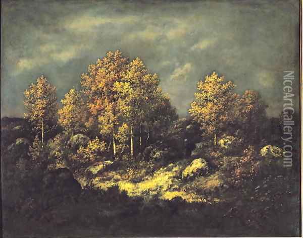 The Jean de Paris Heights in the Forest of Fontainebleau 1867 Oil Painting - Narcisse-Virgile Diaz de la Pena